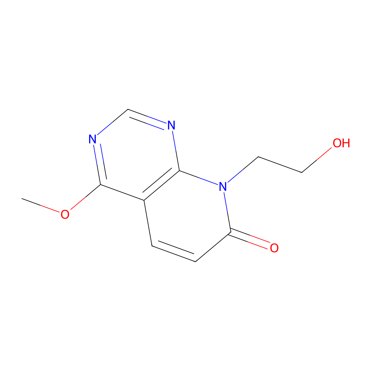 8-(2-hydroxyethyl)-4-methoxypyrido[2,3-d]pyrimidin-7(8H)-one molecular structure, CAS 2034375-28-3