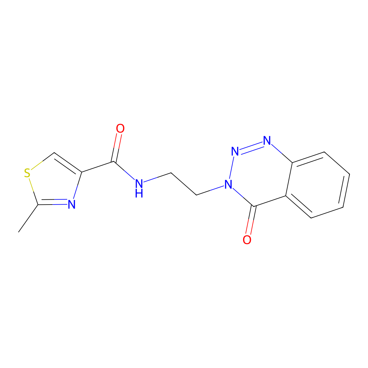 2-methyl-N-(2-(4-oxobenzo[d][1,2,3]triazin-3(4H)-yl)ethyl)thiazole-4-carboxamide molecular structure, CAS 2034375-34-1