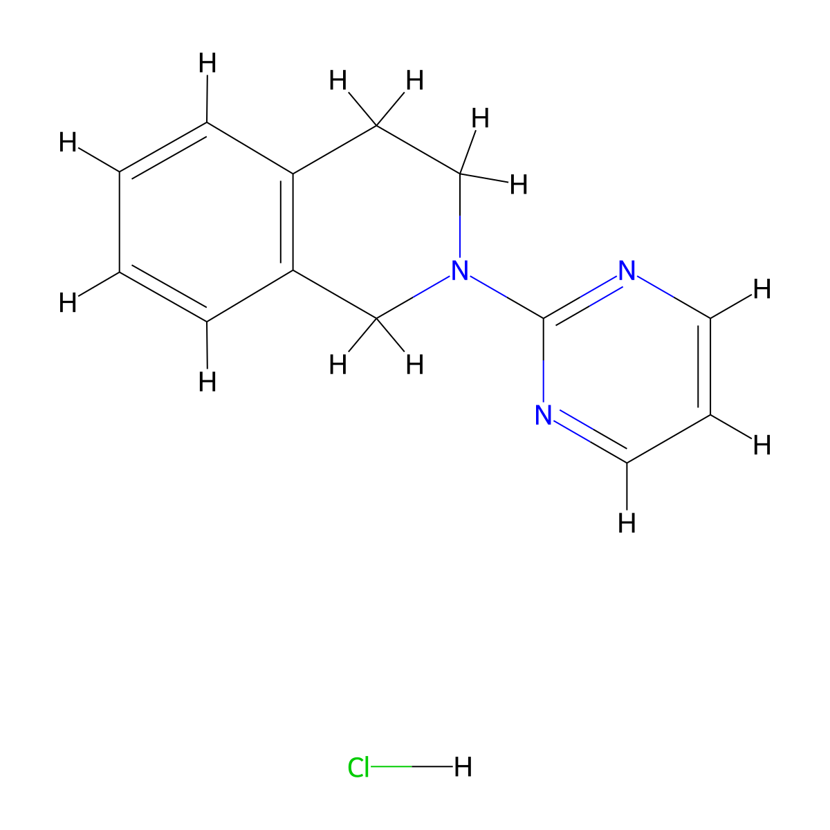 2-(Pyrimidin-2-yl)-1,2,3,4-tetrahydroisoquinoline hydrochloride molecular structure, CAS 2034375-62-5