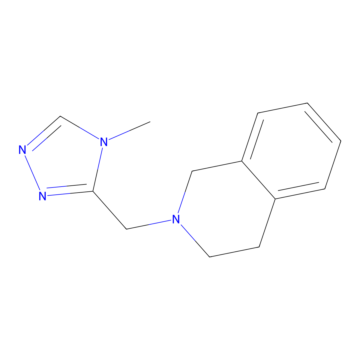 2-[(4-methyl-4H-1,2,4-triazol-3-yl)methyl]-1,2,3,4-tetrahydroisoquinoline molecular structure, CAS 2034375-81-8