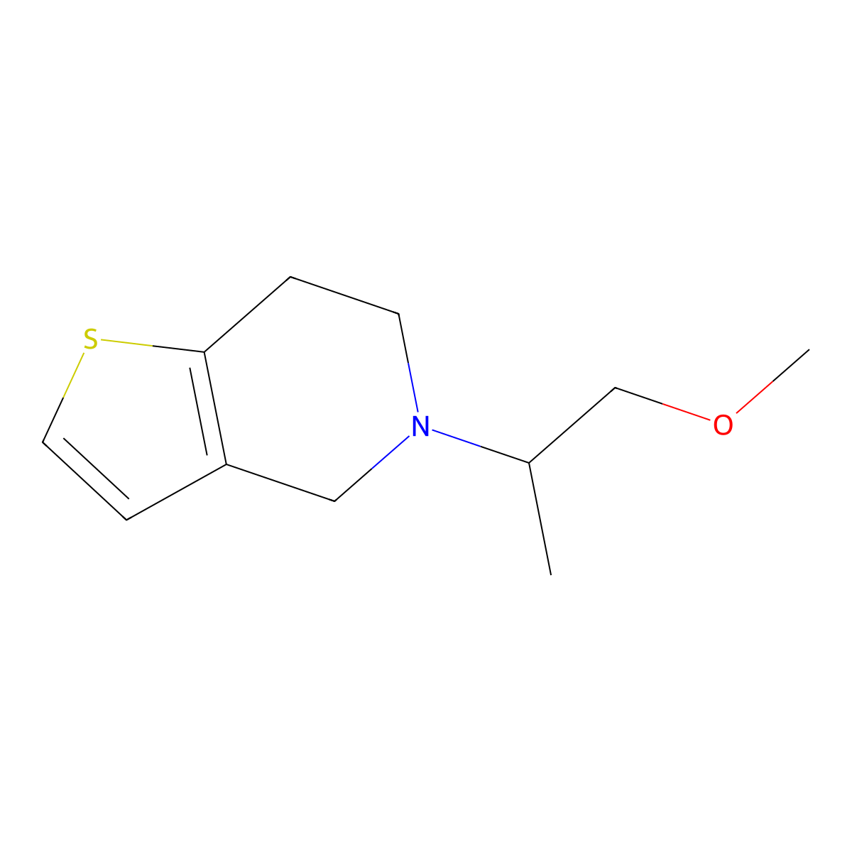 5-(1-Methoxypropan-2-yl)-4,5,6,7-tetrahydrothieno[3,2-c]pyridine molecular structure, CAS 2034375-90-9