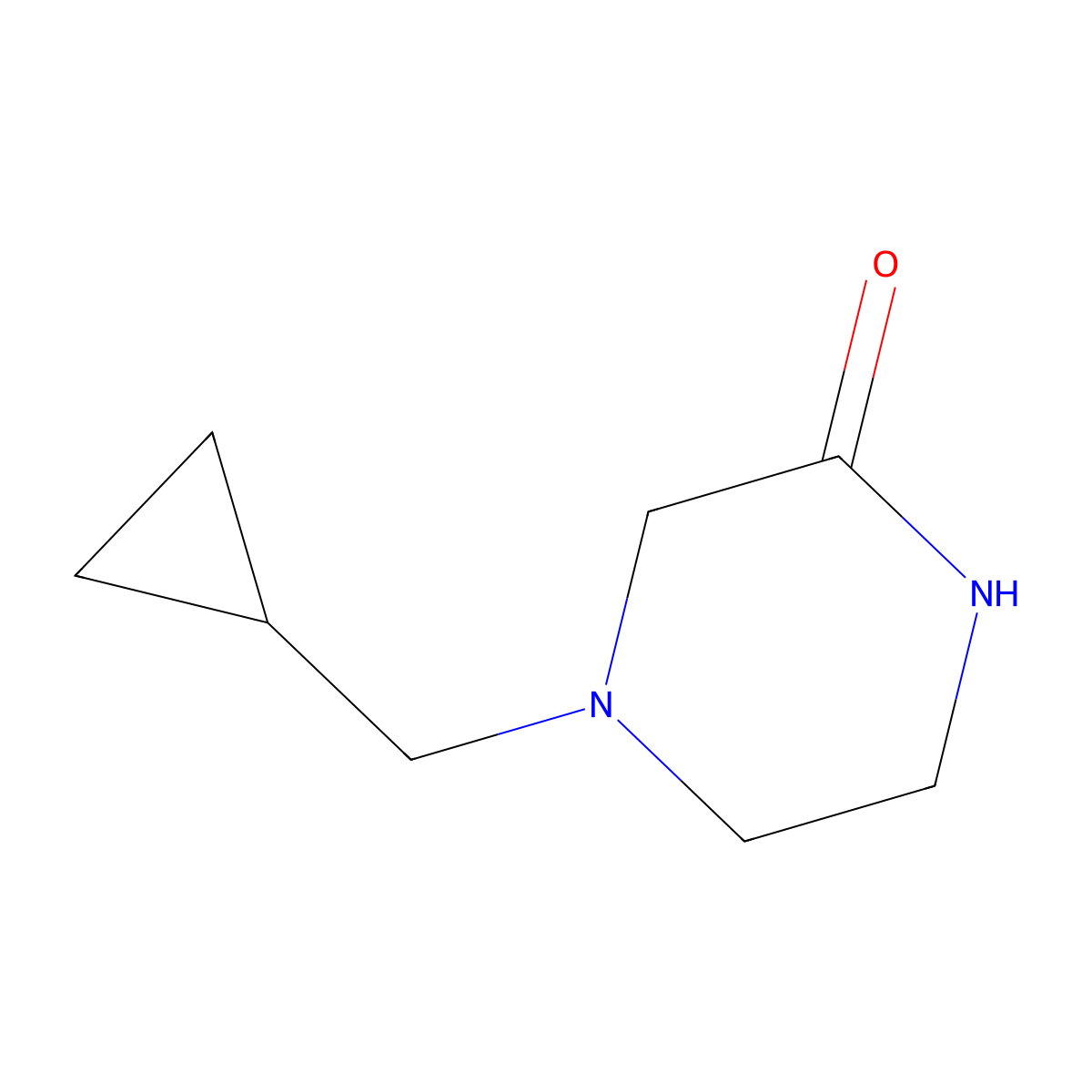 4-(Cyclopropylmethyl)piperazin-2-one molecular structure, CAS 2034375-97-6