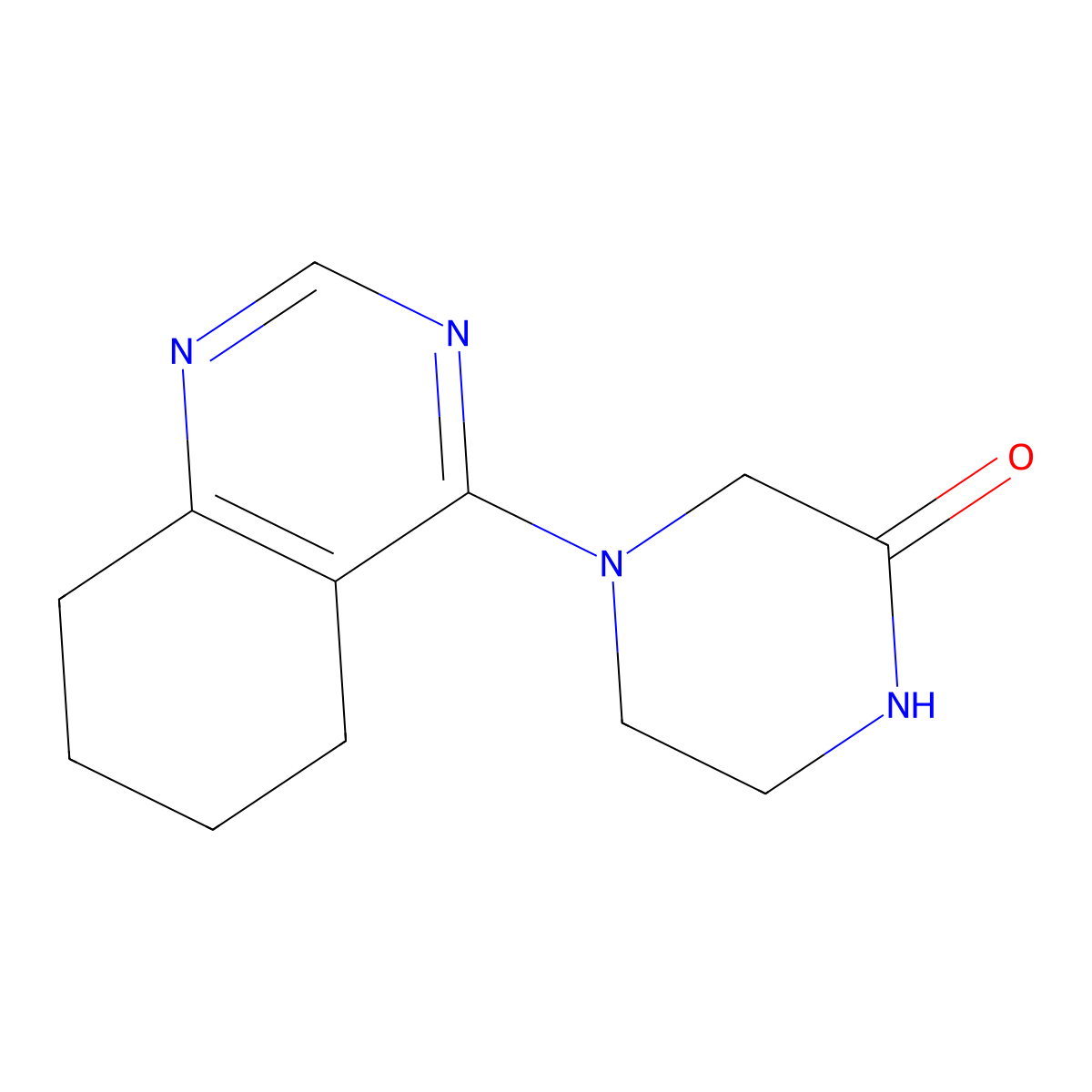 4-(5,6,7,8-Tetrahydroquinazolin-4-yl)piperazin-2-one molecular structure, CAS 2034376-26-4
