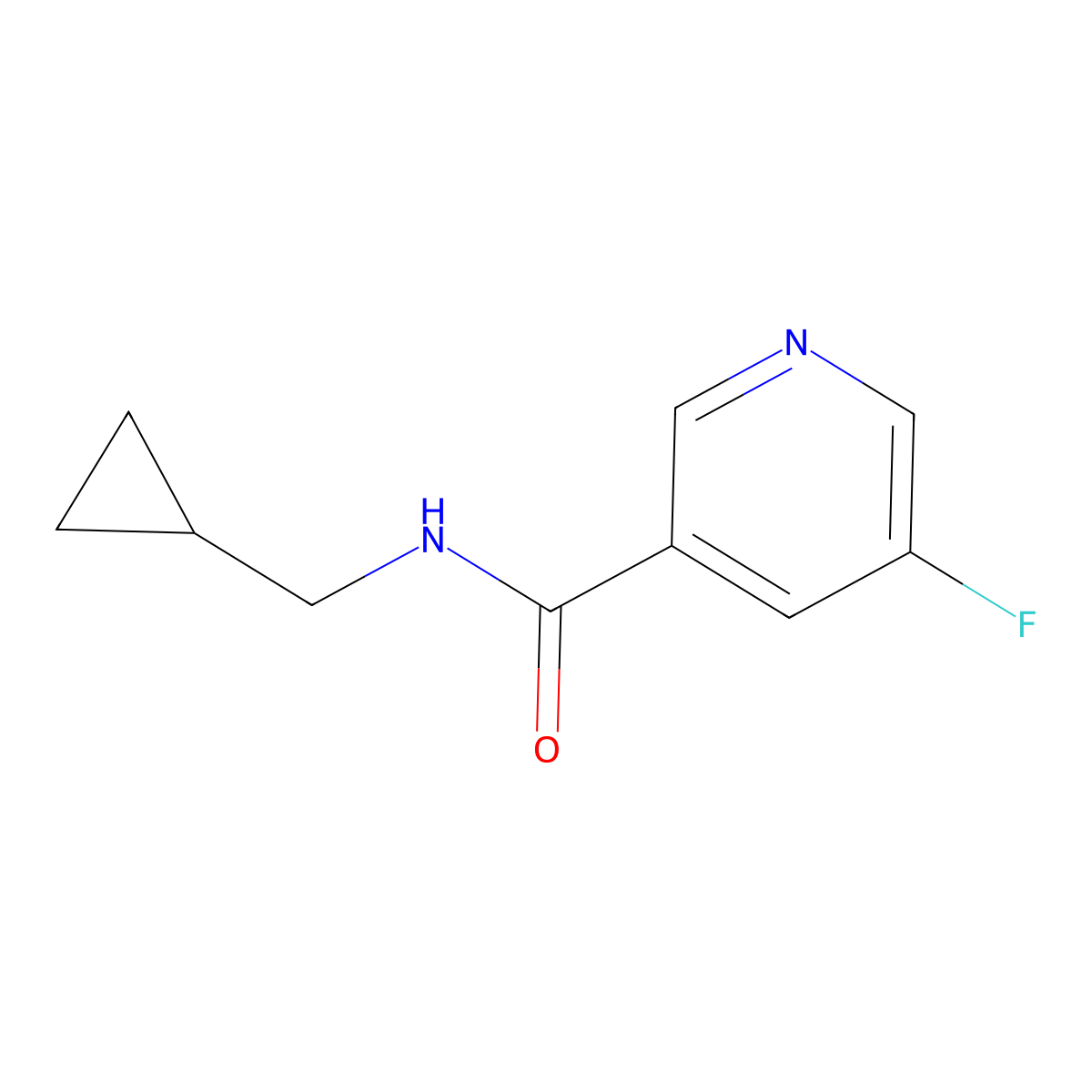 N-(cyclopropylmethyl)-5-fluoronicotinamide molecular structure, CAS 2034376-46-8