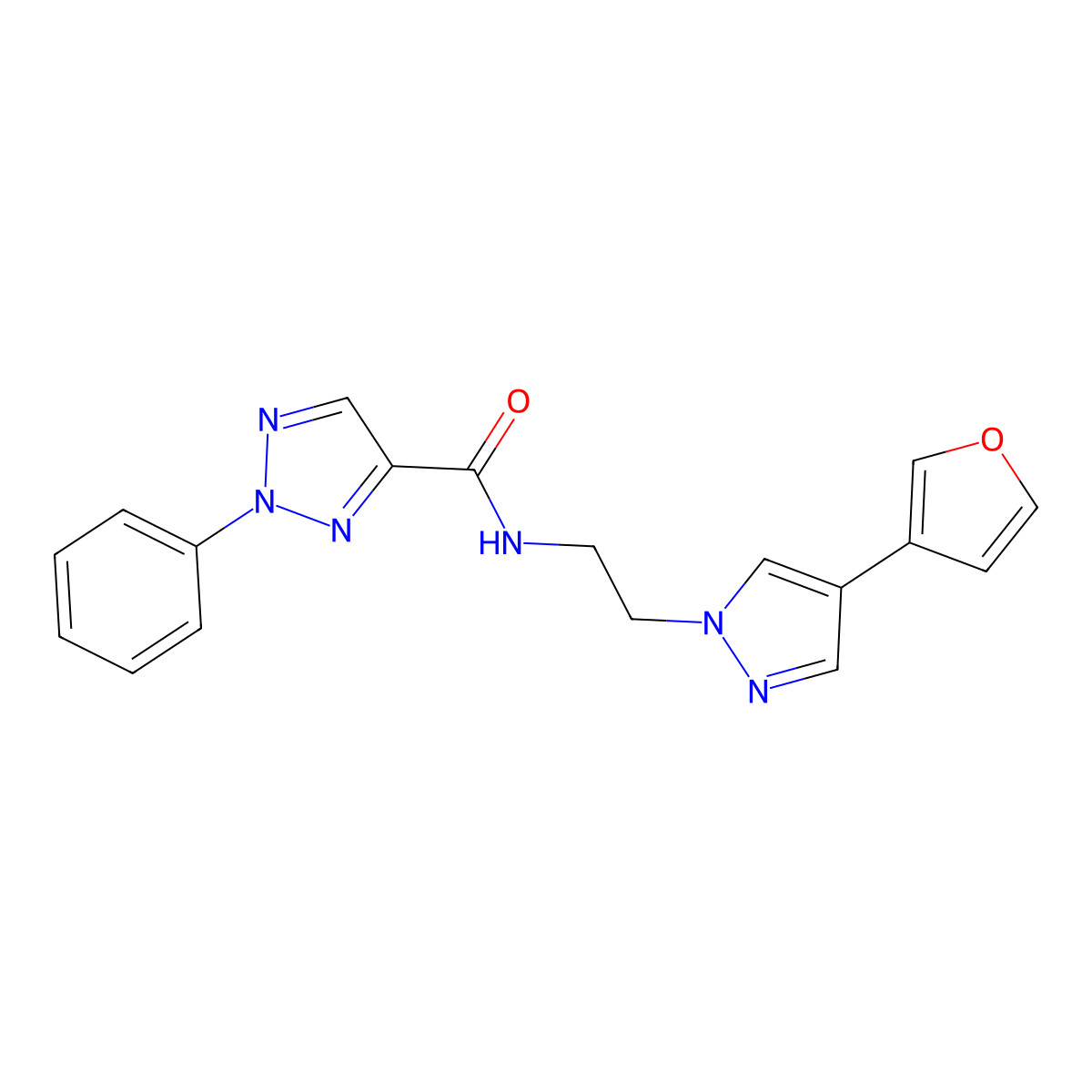 N-{2-[4-(furan-3-yl)-1H-pyrazol-1-yl]ethyl}-2-phenyl-2H-1,2,3-triazole-4-carboxamide molecular structure, CAS 2034376-61-7