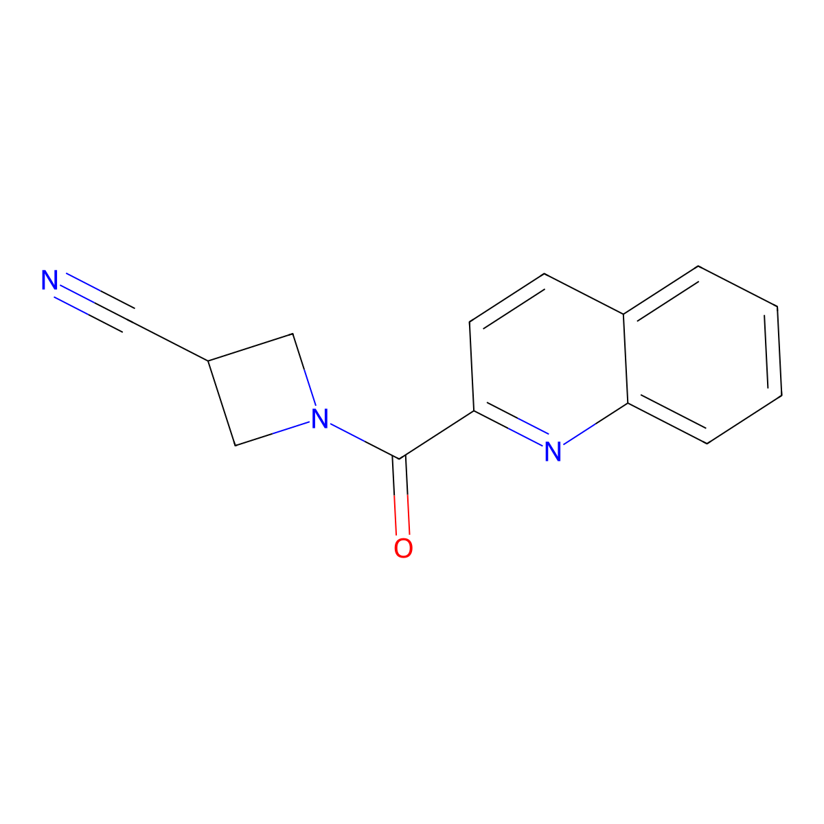1-(Quinoline-2-carbonyl)azetidine-3-carbonitrile molecular structure, CAS 2034376-71-9