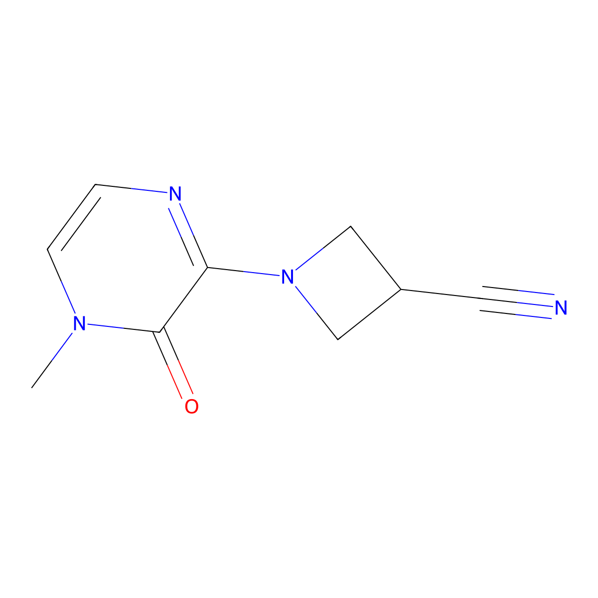 1-(4-Methyl-3-oxo-3,4-dihydropyrazin-2-yl)azetidine-3-carbonitrile molecular structure, CAS 2034376-77-5