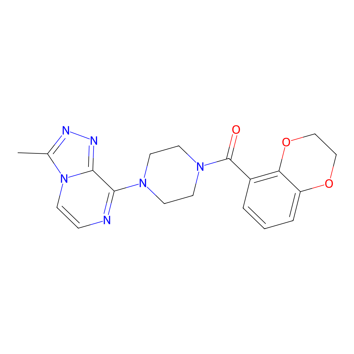 (2,3-Dihydrobenzo[b][1,4]dioxin-5-yl)(4-(3-methyl-[1,2,4]triazolo[4,3-a]pyrazin-8-yl)piperazin-1-yl)methanone molecular structure, CAS 2034376-83-3