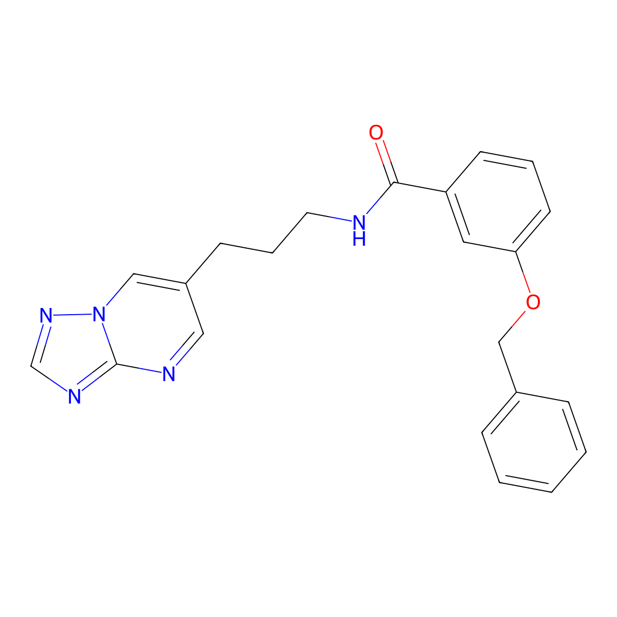 N-(3-([1,2,4]triazolo[1,5-a]pyrimidin-6-yl)propyl)-3-(benzyloxy)benzamide molecular structure, CAS 2034376-95-7