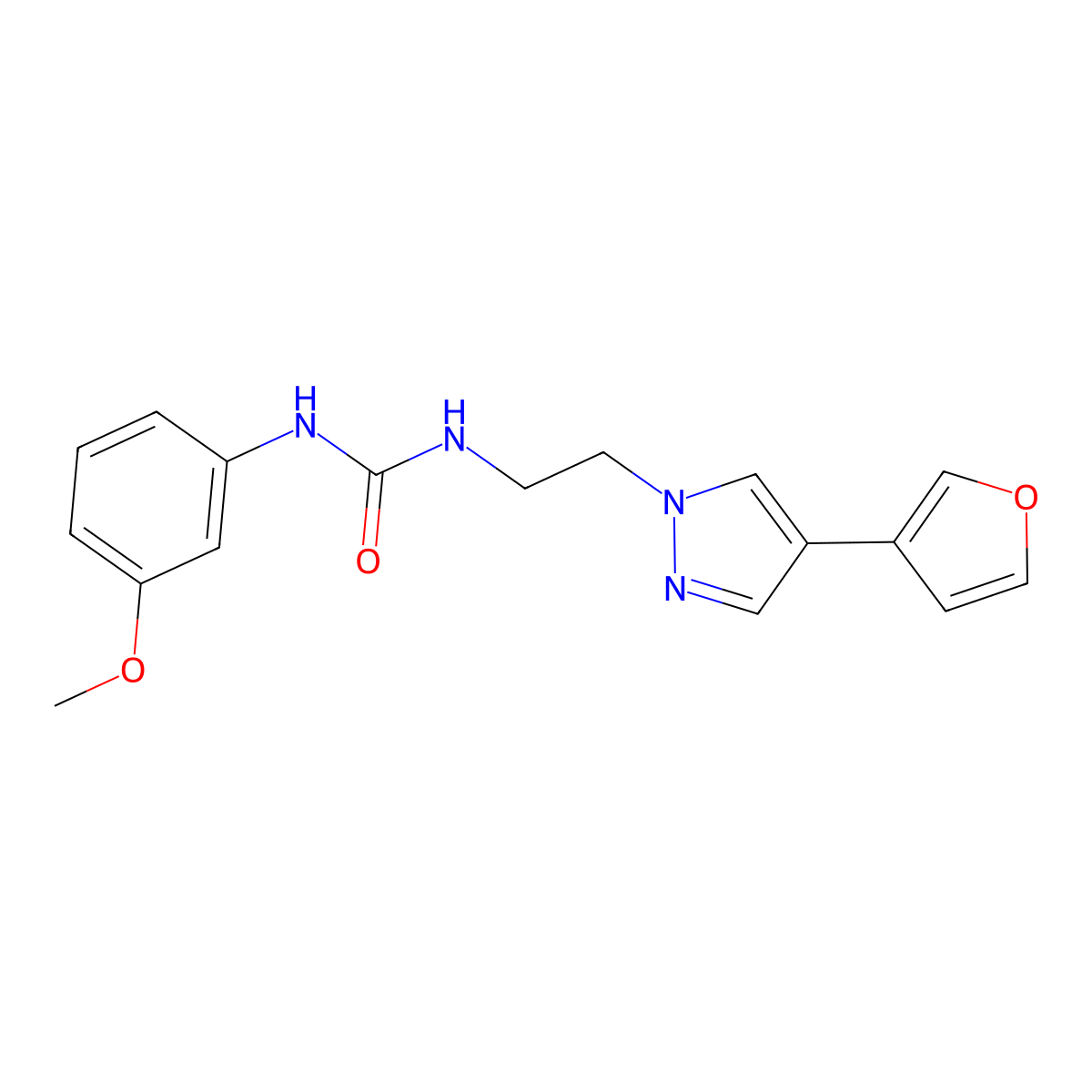 1-(2-(4-(furan-3-yl)-1H-pyrazol-1-yl)ethyl)-3-(3-methoxyphenyl)urea molecular structure, CAS 2034377-45-0