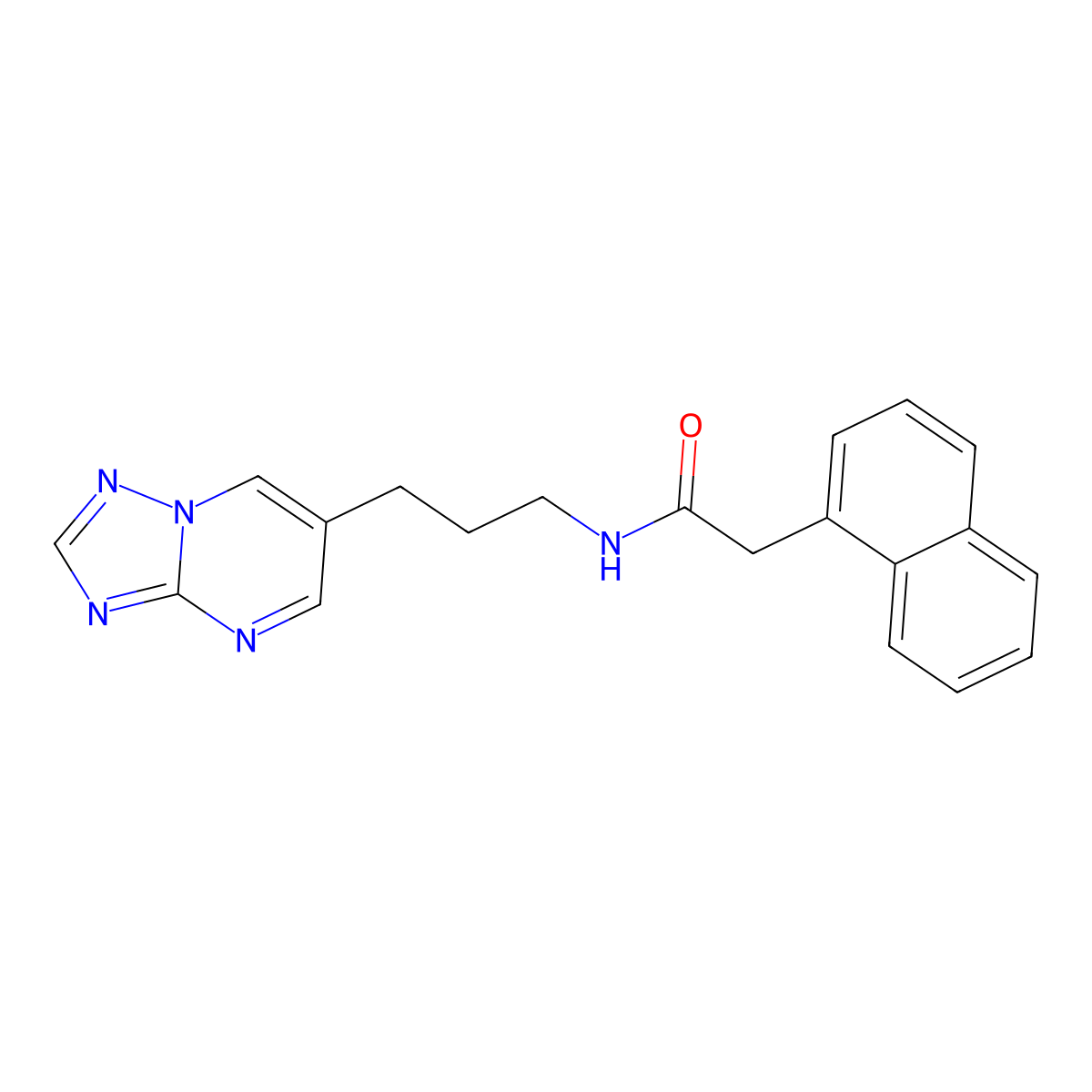 N-(3-([1,2,4]triazolo[1,5-a]pyrimidin-6-yl)propyl)-2-(naphthalen-1-yl)acetamide molecular structure, CAS 2034377-47-2