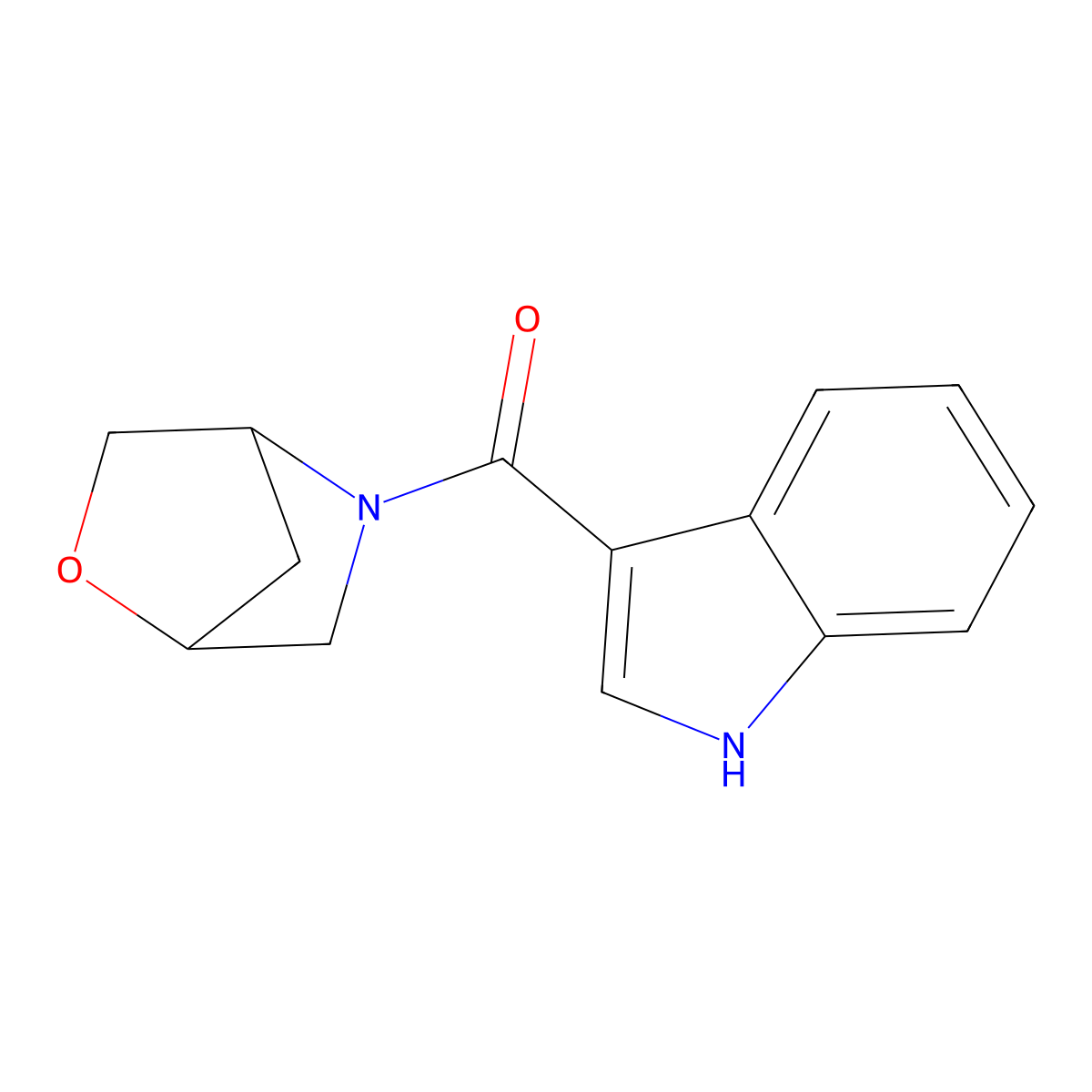 2-oxa-5-azabicyclo[2.2.1]heptan-5-yl(1H-indol-3-yl)methanone molecular structure, CAS 2034377-58-5