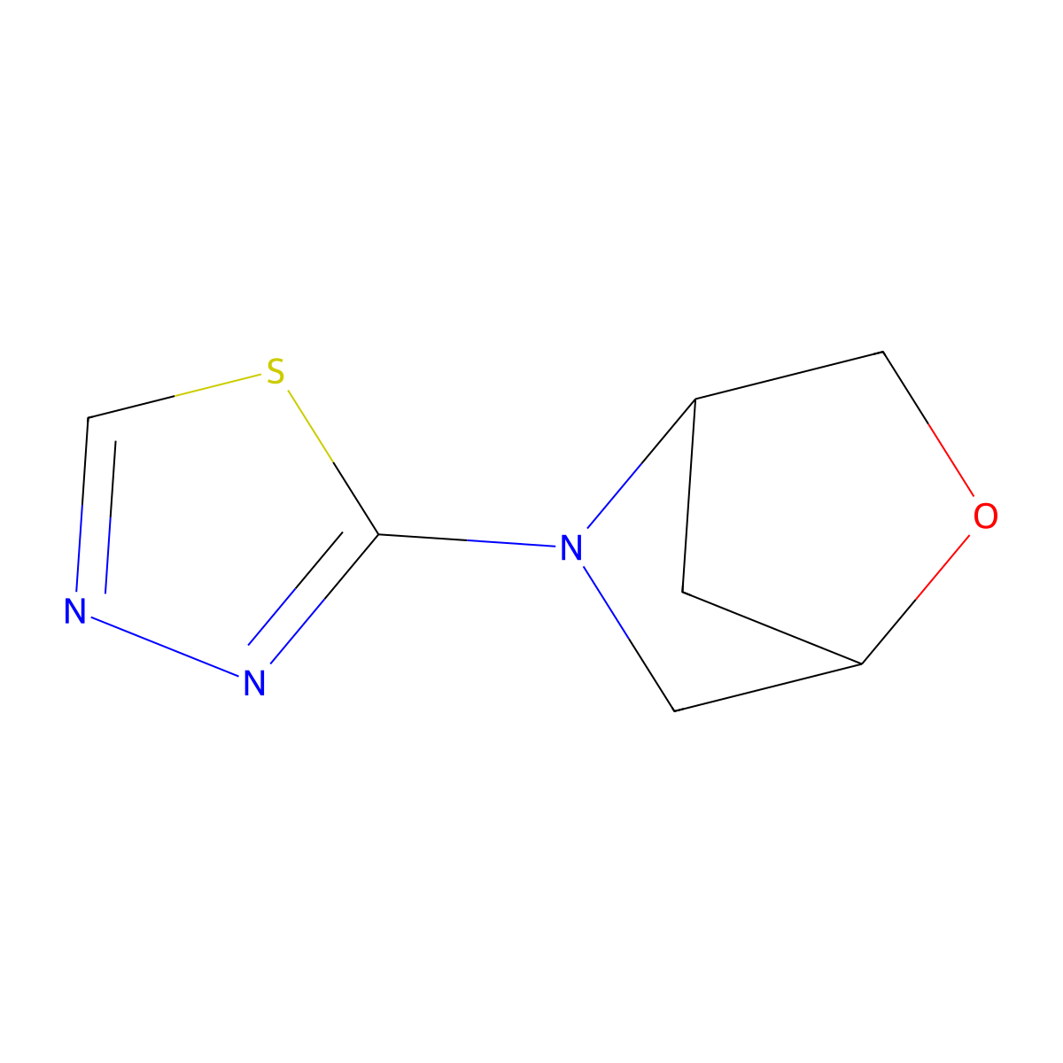 5-(1,3,4-Thiadiazol-2-yl)-2-oxa-5-azabicyclo[2.2.1]heptane molecular structure, CAS 2034377-64-3
