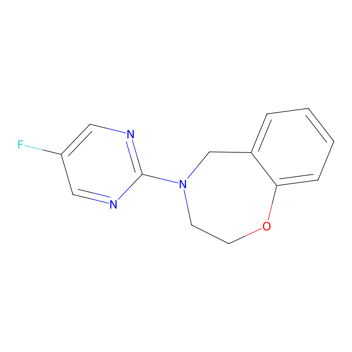 4-(5-Fluoropyrimidin-2-yl)-2,3,4,5-tetrahydrobenzo[f][1,4]oxazepine molecular structure, CAS 2034377-77-8