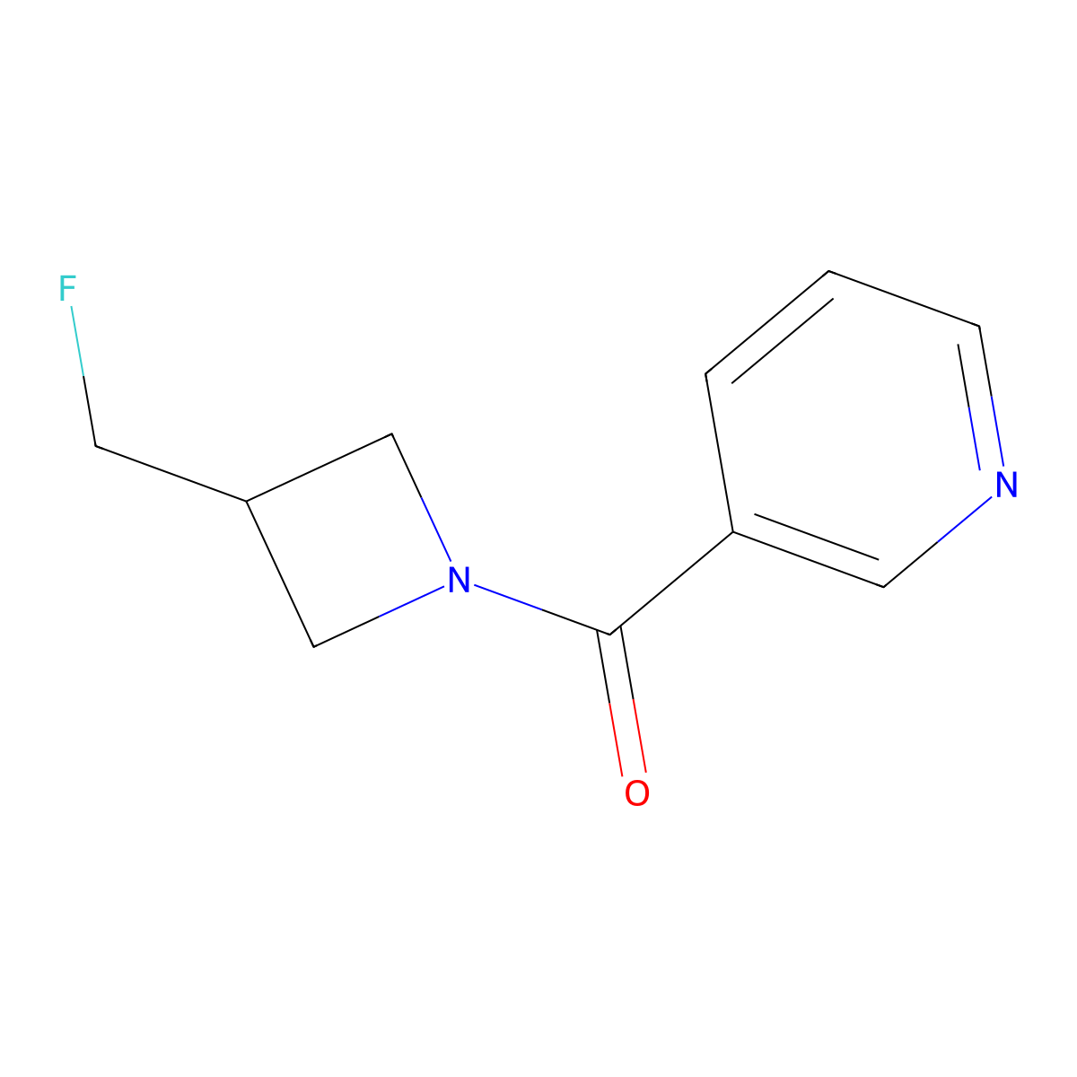 (3-(Fluoromethyl)azetidin-1-yl)(pyridin-3-yl)methanone molecular structure, CAS 2034378-13-5