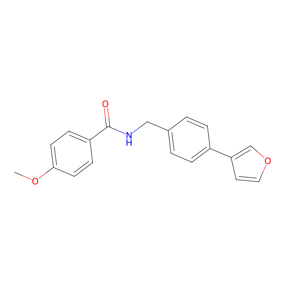 N-(4-(furan-3-yl)benzyl)-4-methoxybenzamide molecular structure, CAS 2034378-56-6