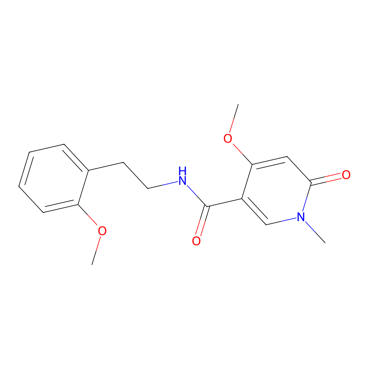 4-methoxy-N-(2-methoxyphenethyl)-1-methyl-6-oxo-1,6-dihydropyridine-3-carboxamide molecular structure, CAS 2034378-66-8