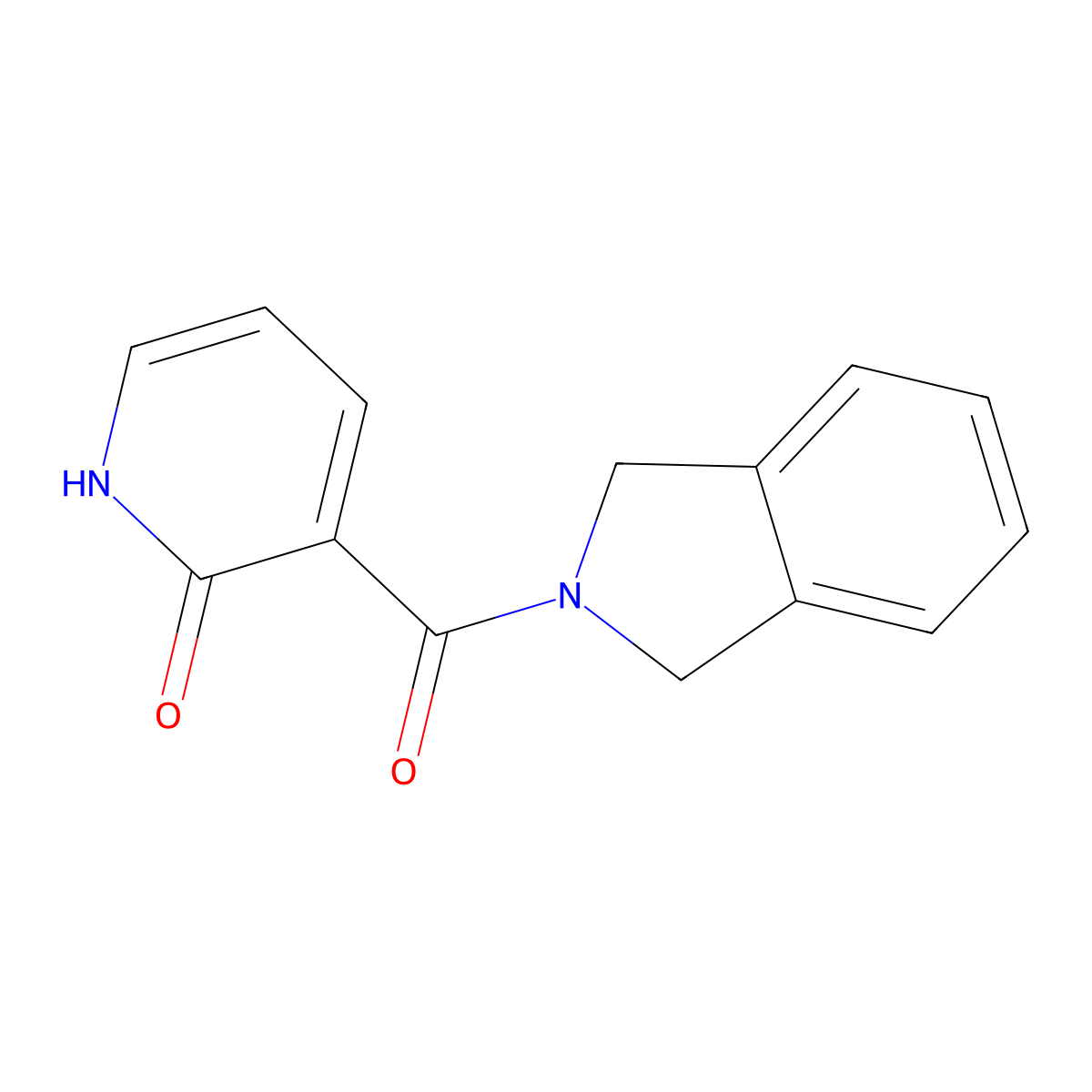 3-(isoindoline-2-carbonyl)pyridin-2(1H)-one molecular structure, CAS 2034378-68-0