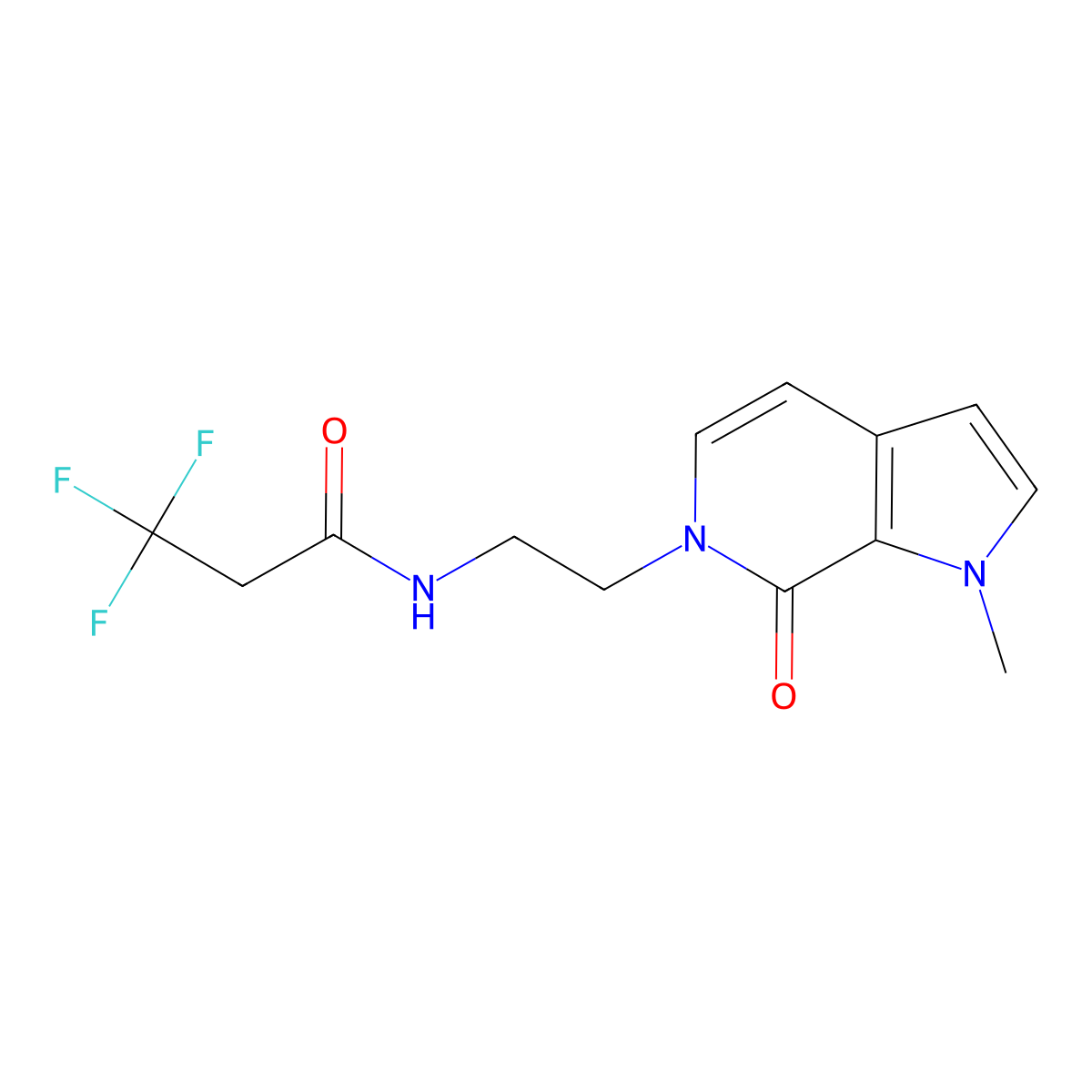 3,3,3-trifluoro-N-(2-(1-methyl-7-oxo-1H-pyrrolo[2,3-c]pyridin-6(7H)-yl)ethyl)propanamide molecular structure, CAS 2034378-81-7