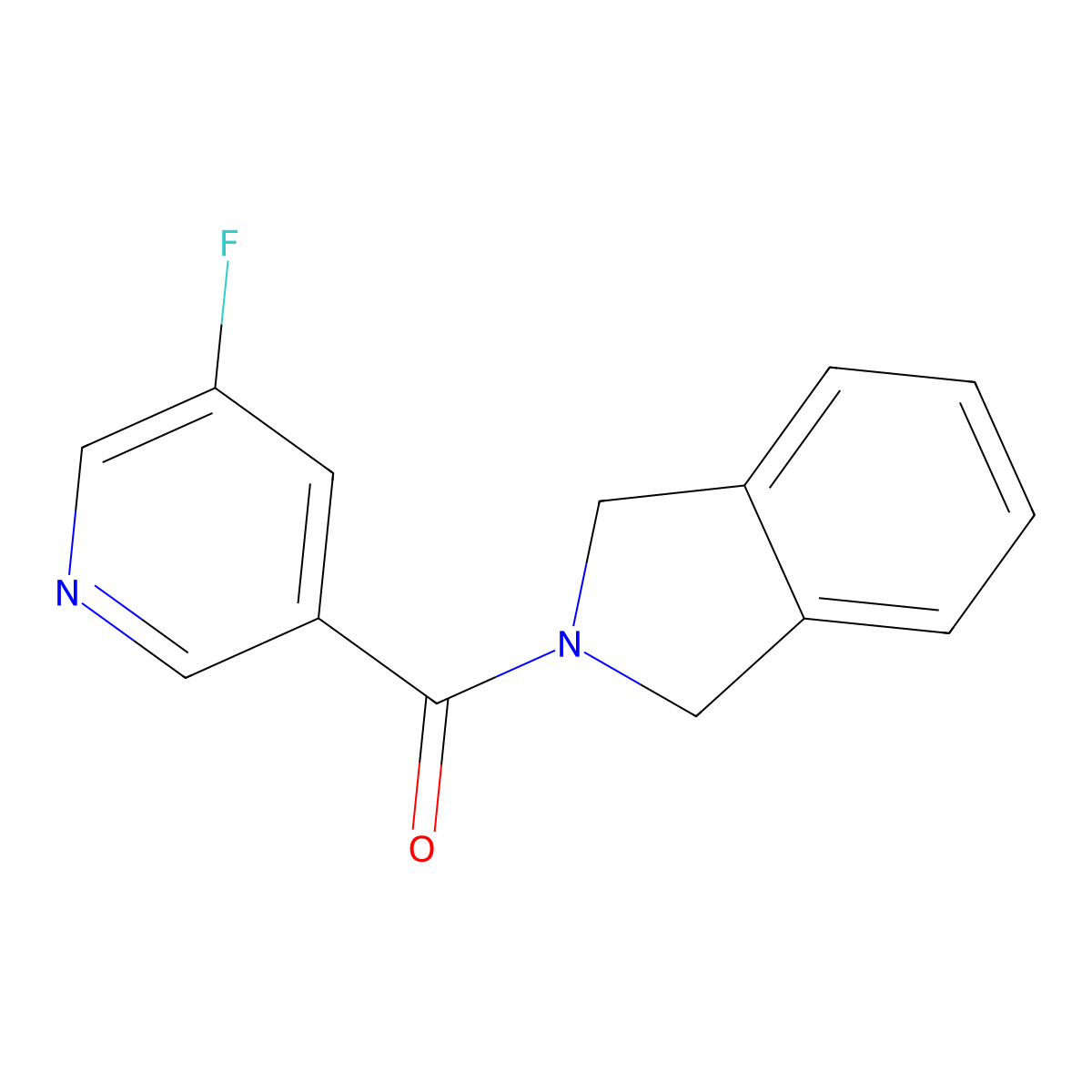(5-Fluoropyridin-3-yl)(isoindolin-2-yl)methanone molecular structure, CAS 2034379-05-8
