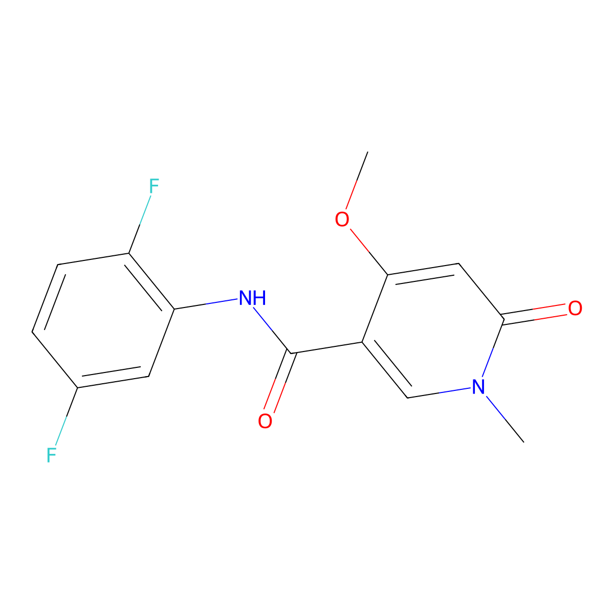 N-(2,5-difluorophenyl)-4-methoxy-1-methyl-6-oxo-1,6-dihydropyridine-3-carboxamide molecular structure, CAS 2034379-25-2