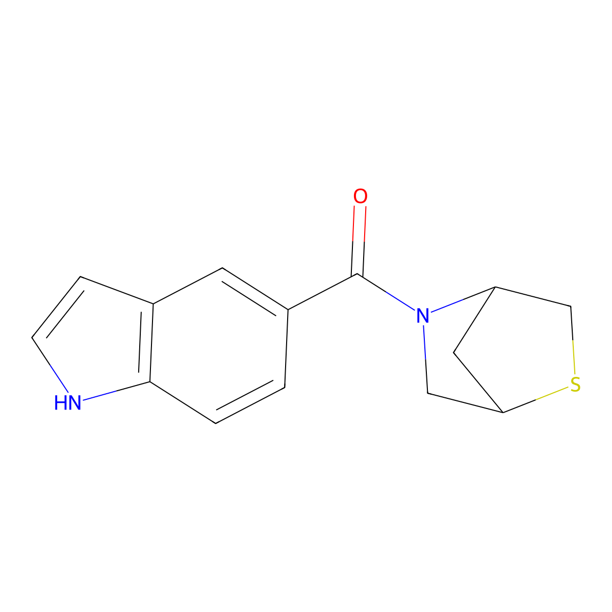 2-thia-5-azabicyclo[2.2.1]heptan-5-yl(1H-indol-5-yl)methanone molecular structure, CAS 2034379-63-8