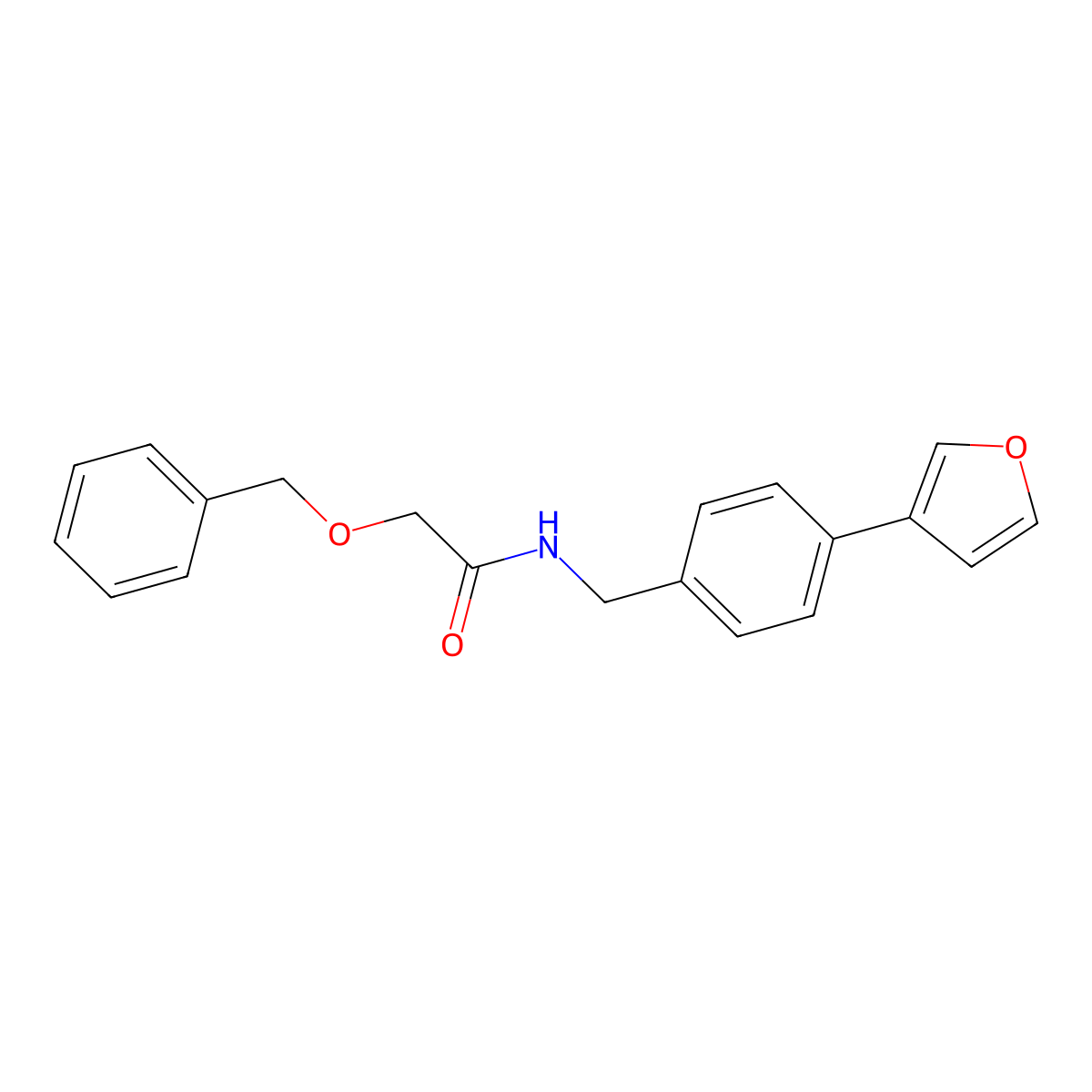 2-(benzyloxy)-N-(4-(furan-3-yl)benzyl)acetamide molecular structure, CAS 2034379-68-3