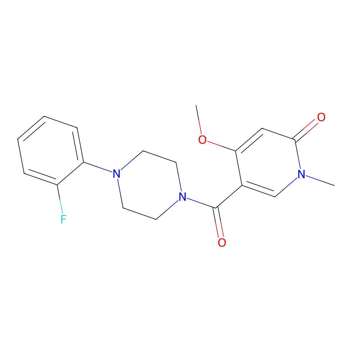 5-(4-(2-fluorophenyl)piperazine-1-carbonyl)-4-methoxy-1-methylpyridin-2(1H)-one molecular structure, CAS 2034379-98-9