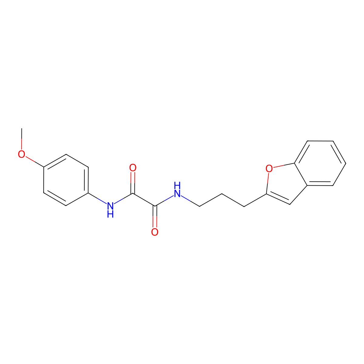 N1-(3-(benzofuran-2-yl)propyl)-N2-(4-methoxyphenyl)oxalamide molecular structure, CAS 2034380-21-5