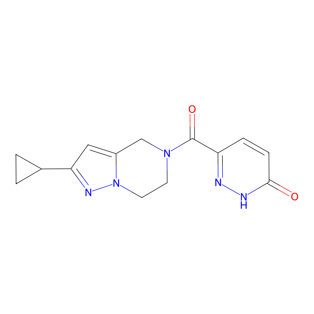 6-(2-cyclopropyl-4,5,6,7-tetrahydropyrazolo[1,5-a]pyrazine-5-carbonyl)pyridazin-3(2H)-one molecular structure, CAS 2034380-37-3