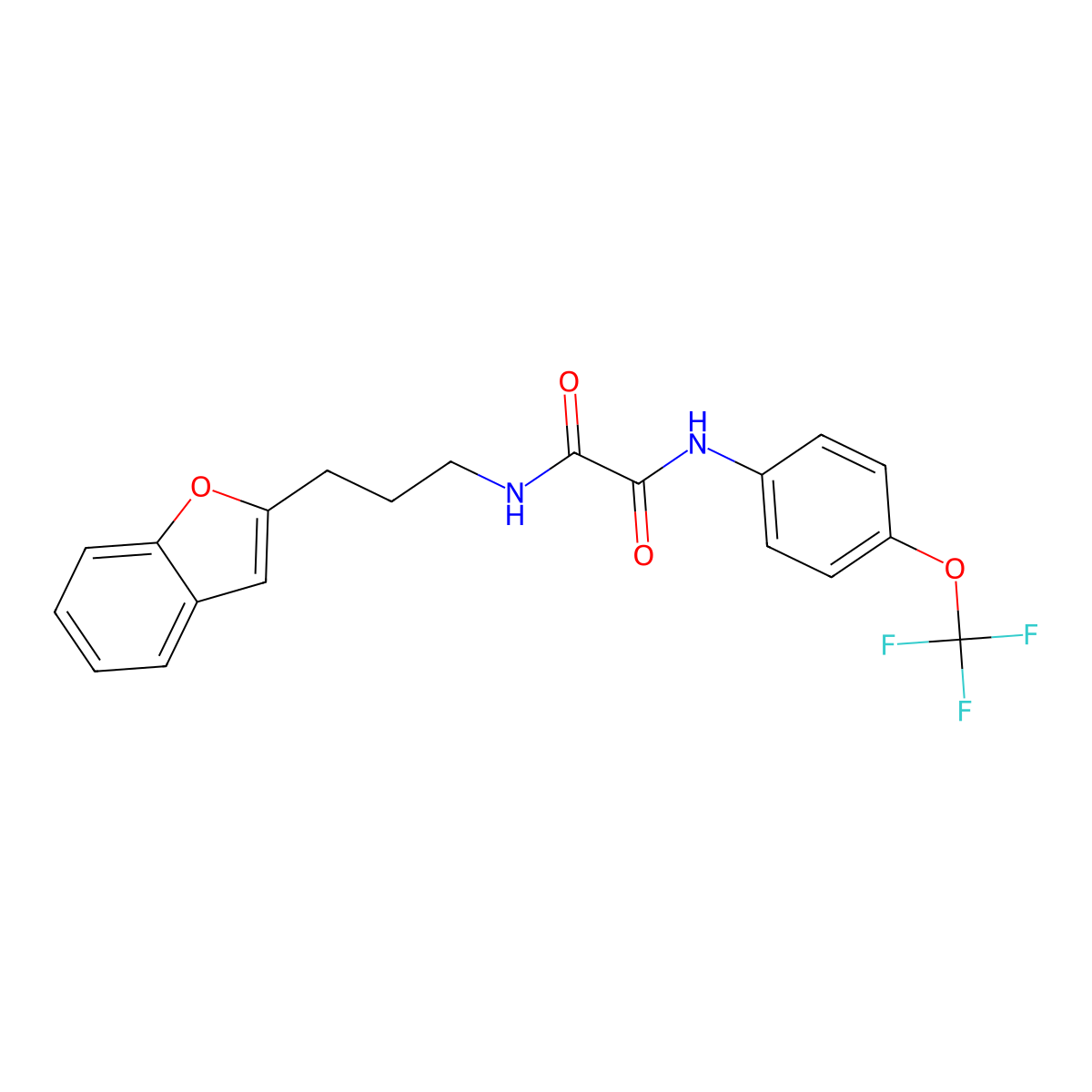 N1-(3-(benzofuran-2-yl)propyl)-N2-(4-(trifluoromethoxy)phenyl)oxalamide molecular structure, CAS 2034380-44-2