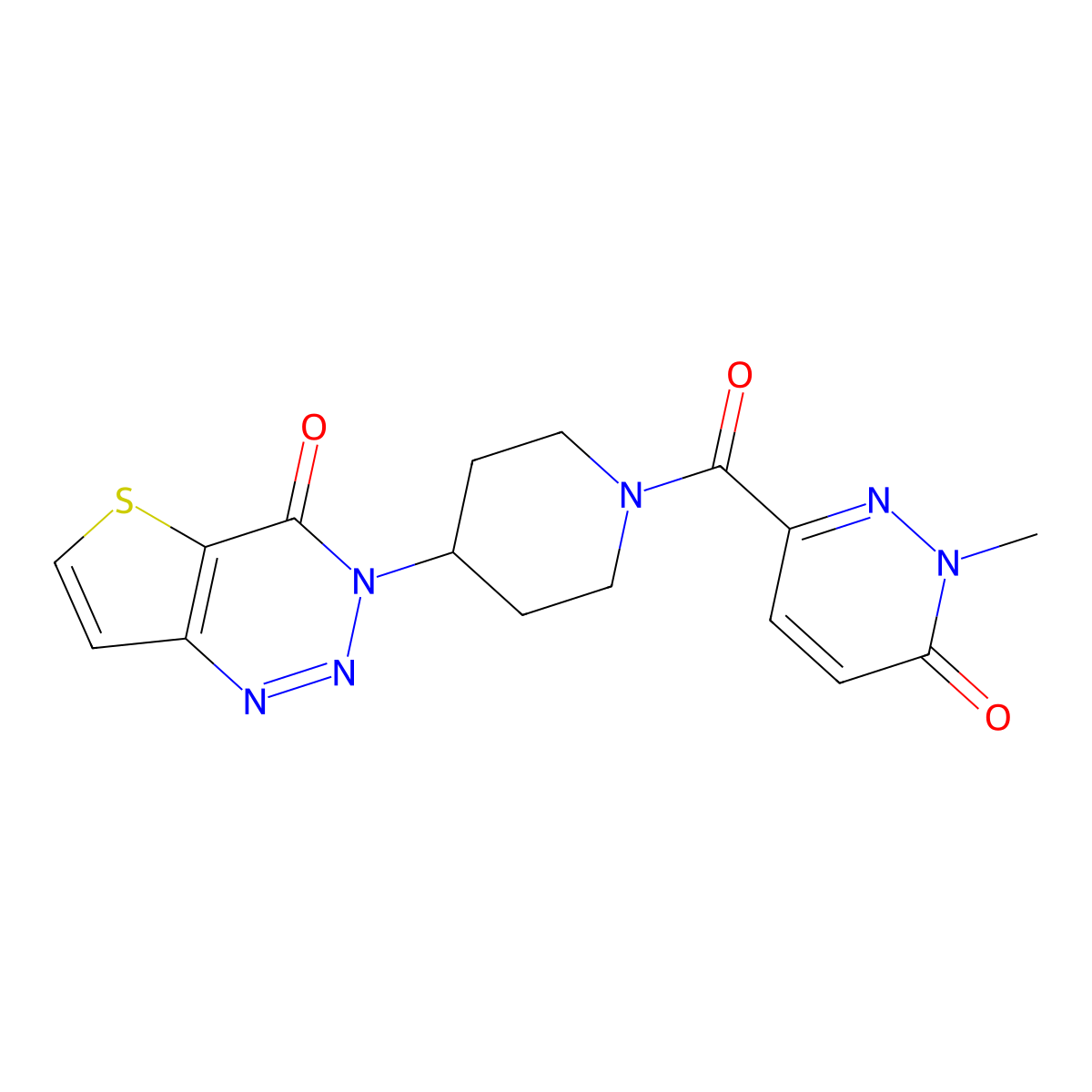 3-(1-(1-methyl-6-oxo-1,6-dihydropyridazine-3-carbonyl)piperidin-4-yl)thieno[3,2-d][1,2,3]triazin-4(3H)-one molecular structure, CAS 2034380-53-3