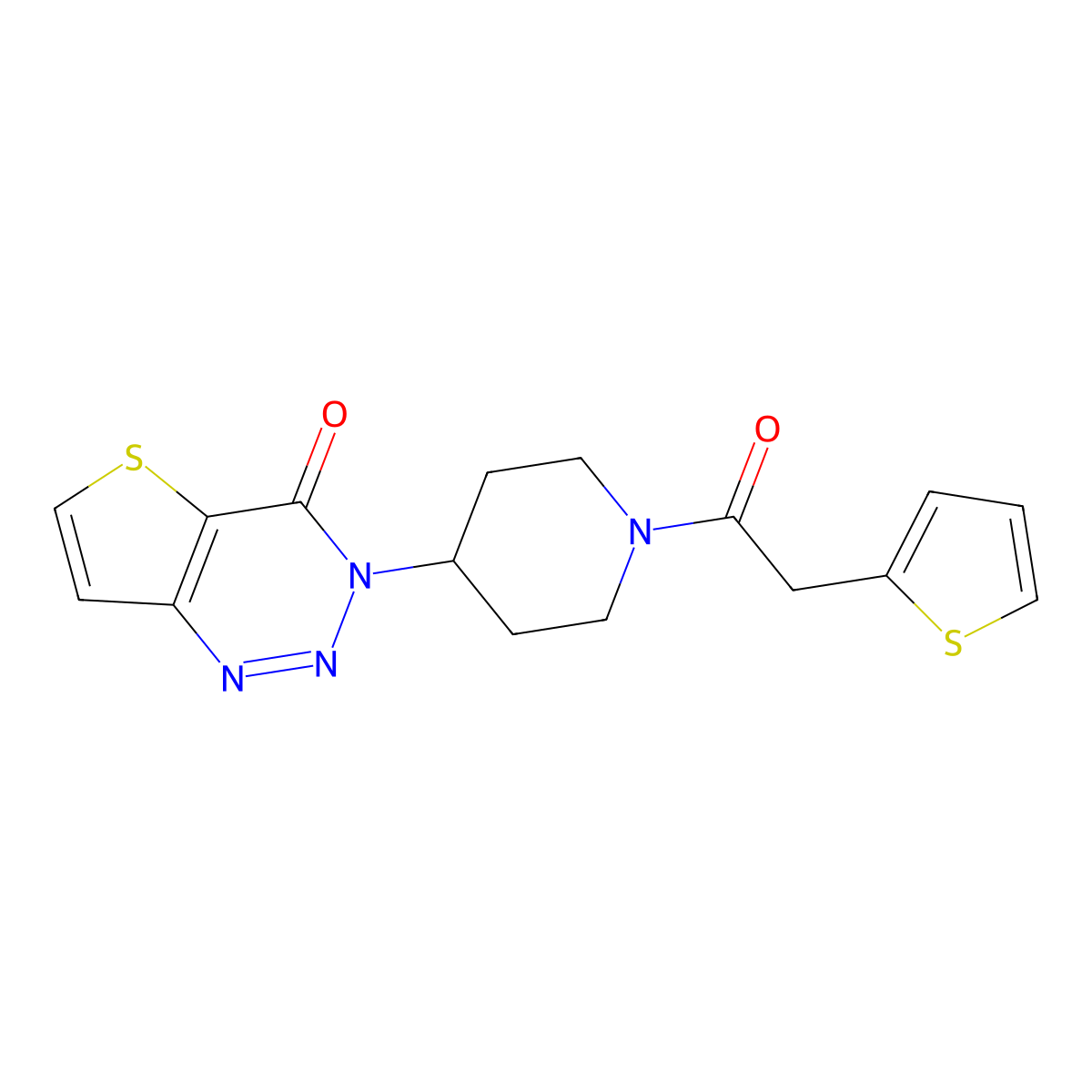 3-(1-(2-(thiophen-2-yl)acetyl)piperidin-4-yl)thieno[3,2-d][1,2,3]triazin-4(3H)-one molecular structure, CAS 2034380-60-2
