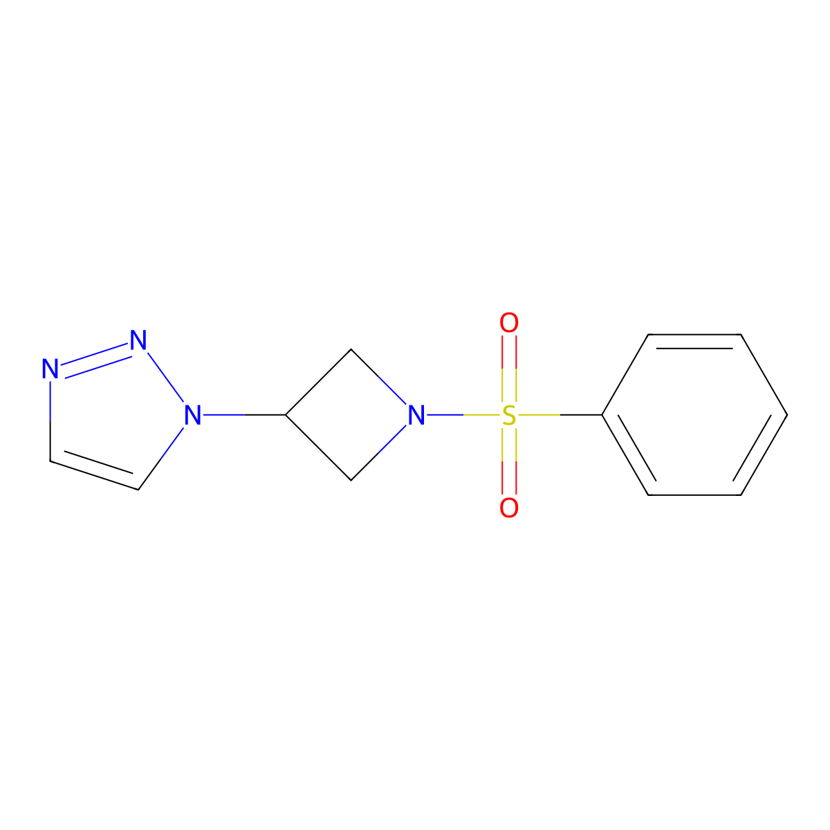1-(1-(phenylsulfonyl)azetidin-3-yl)-1H-1,2,3-triazole molecular structure, CAS 2034380-61-3