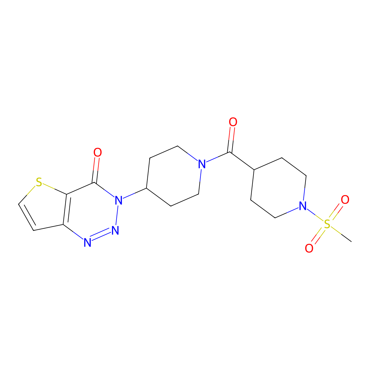 3-(1-(1-(methylsulfonyl)piperidine-4-carbonyl)piperidin-4-yl)thieno[3,2-d][1,2,3]triazin-4(3H)-one molecular structure, CAS 2034380-67-9