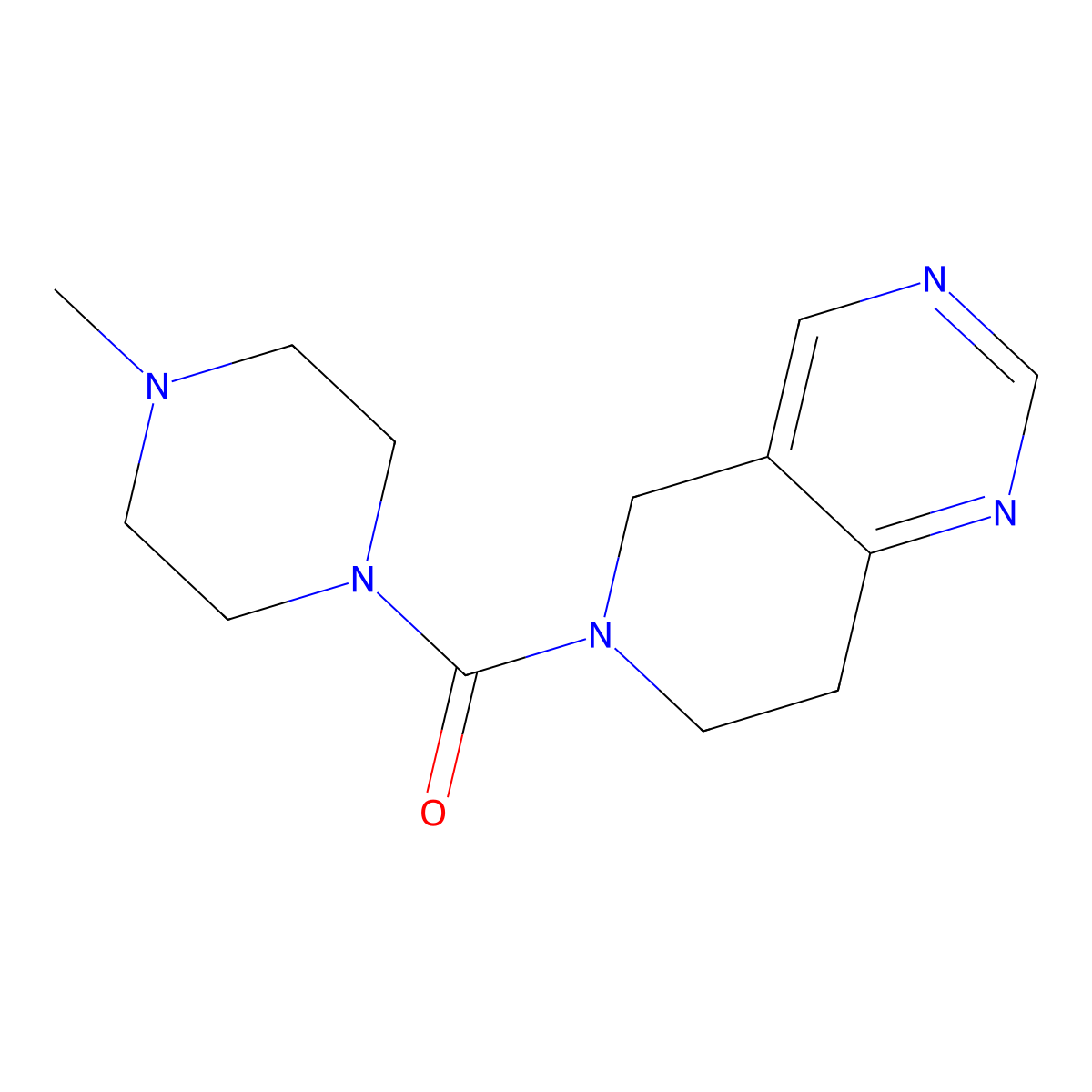 (7,8-dihydropyrido[4,3-d]pyrimidin-6(5H)-yl)(4-methylpiperazin-1-yl)methanone molecular structure, CAS 2034380-69-1