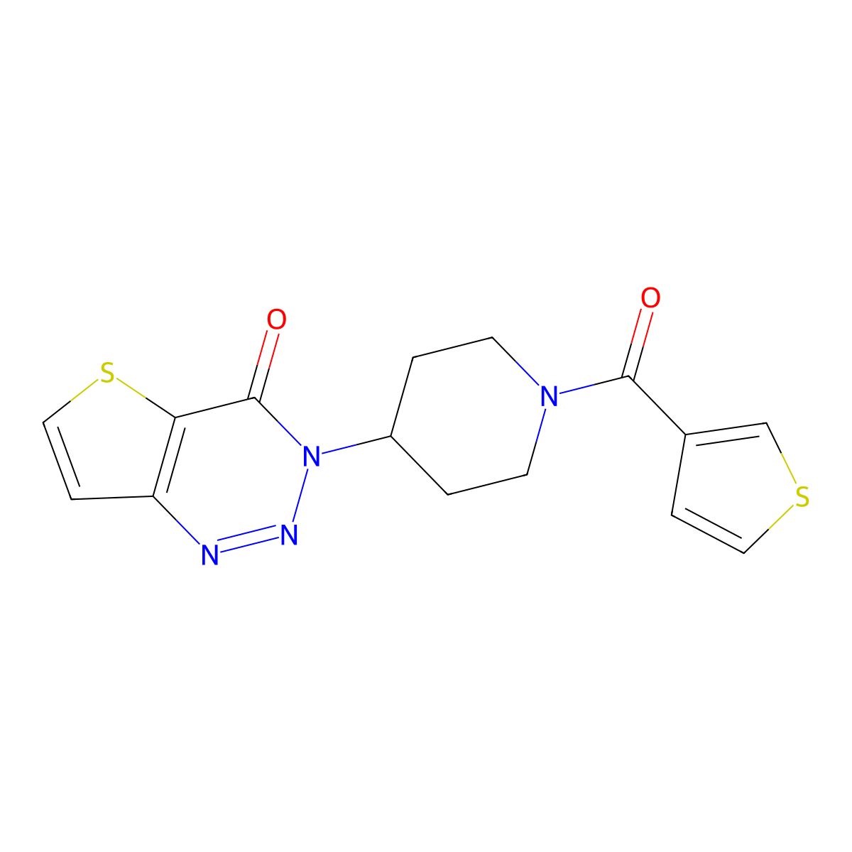 3-(1-(thiophene-3-carbonyl)piperidin-4-yl)thieno[3,2-d][1,2,3]triazin-4(3H)-one molecular structure, CAS 2034380-79-3