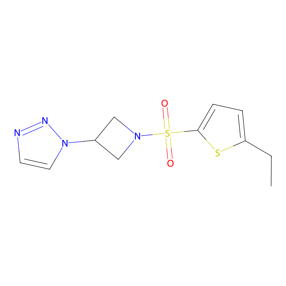 1-(1-((5-ethylthiophen-2-yl)sulfonyl)azetidin-3-yl)-1H-1,2,3-triazole molecular structure, CAS 2034380-80-6