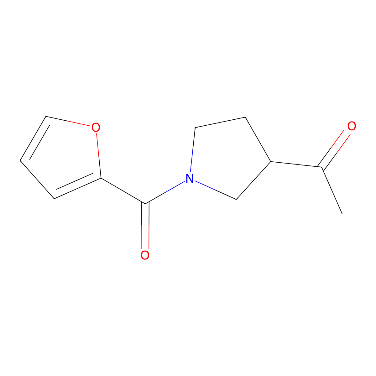 1-(1-(Furan-2-carbonyl)pyrrolidin-3-yl)ethanone molecular structure, CAS 2034380-89-5