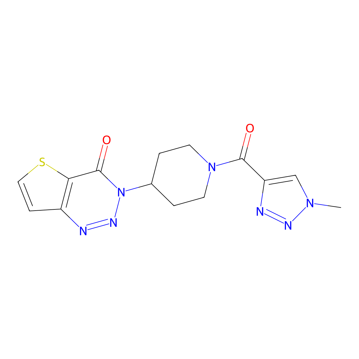 3-(1-(1-methyl-1H-1,2,3-triazole-4-carbonyl)piperidin-4-yl)thieno[3,2-d][1,2,3]triazin-4(3H)-one molecular structure, CAS 2034380-95-3