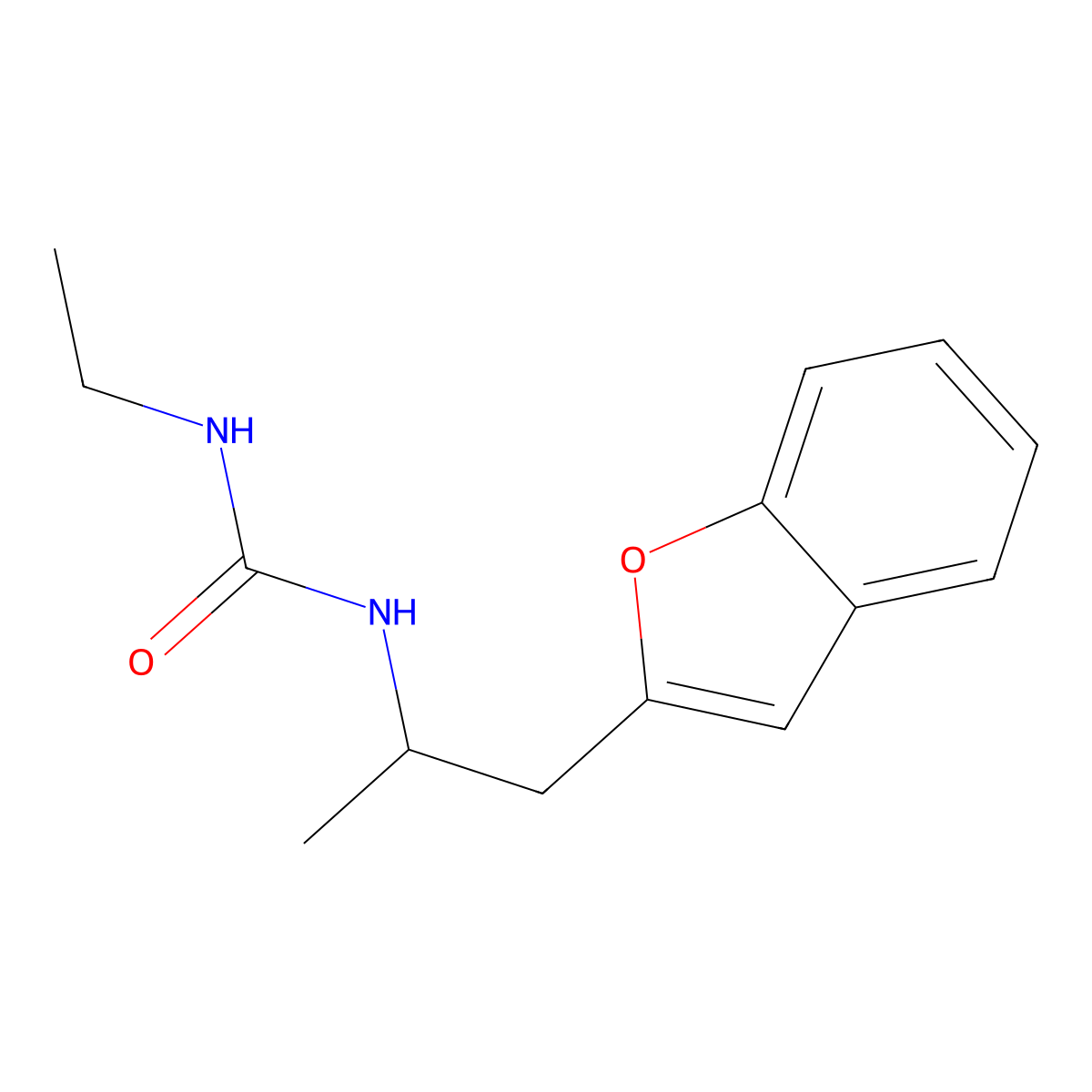 1-(1-(Benzofuran-2-yl)propan-2-yl)-3-ethylurea molecular structure, CAS 2034381-13-8