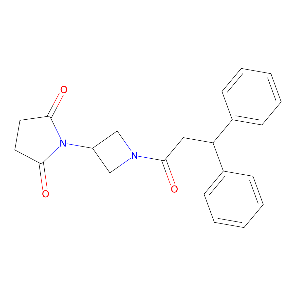 1-[1-(3,3-Diphenylpropanoyl)azetidin-3-yl]pyrrolidine-2,5-dione molecular structure, CAS 2034381-33-2