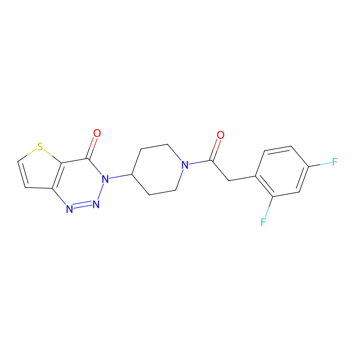 3-(1-(2-(2,4-difluorophenyl)acetyl)piperidin-4-yl)thieno[3,2-d][1,2,3]triazin-4(3H)-one molecular structure, CAS 2034381-45-6
