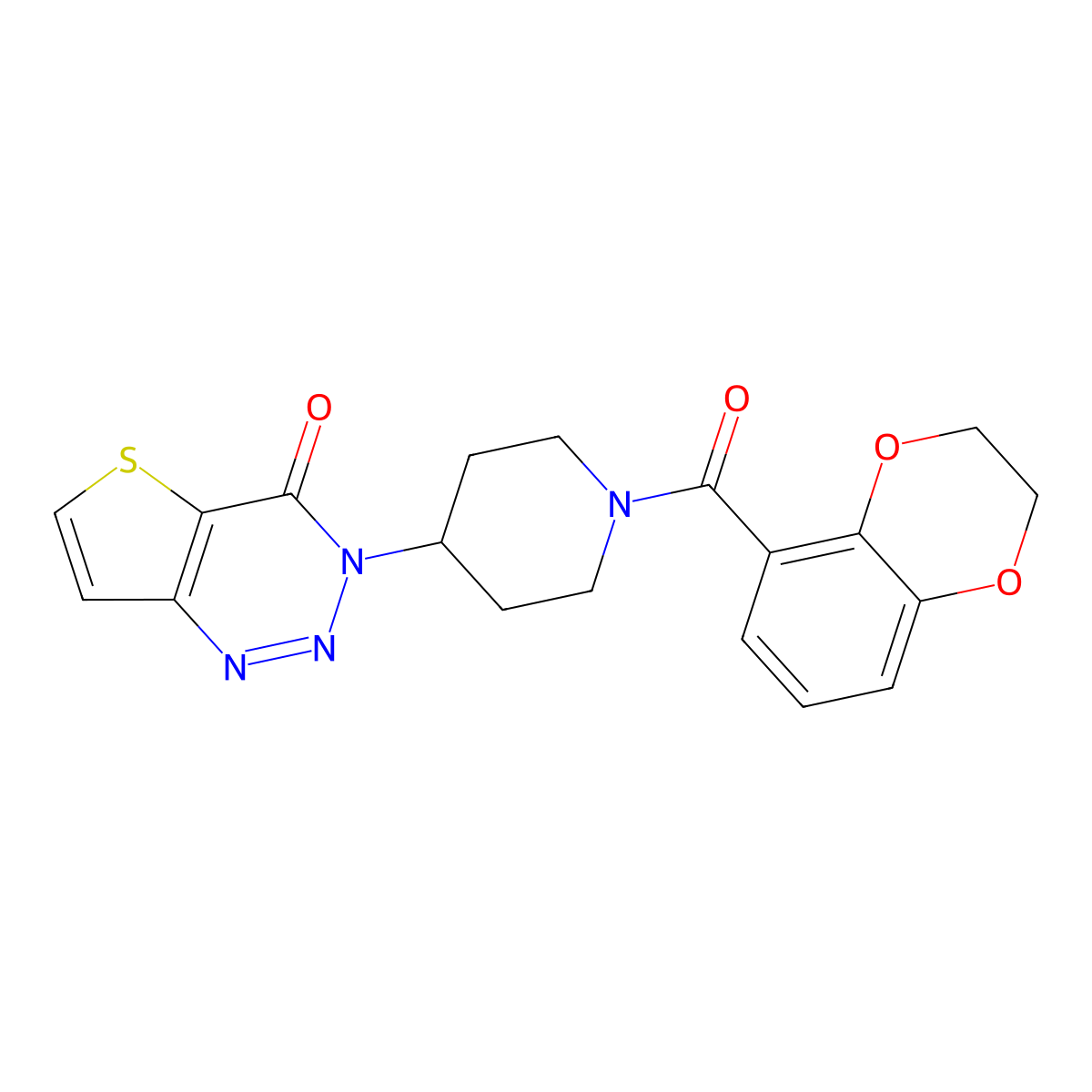3-(1-(2,3-dihydrobenzo[b][1,4]dioxine-5-carbonyl)piperidin-4-yl)thieno[3,2-d][1,2,3]triazin-4(3H)-one molecular structure, CAS 2034381-53-6