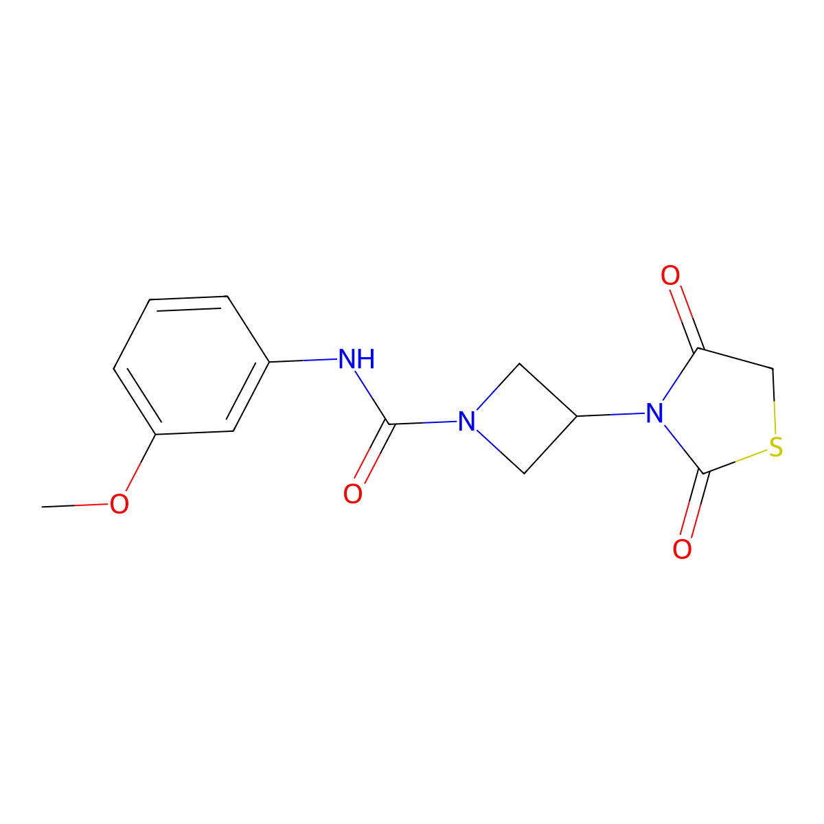 3-(2,4-dioxothiazolidin-3-yl)-N-(3-methoxyphenyl)azetidine-1-carboxamide molecular structure, CAS 2034382-12-0