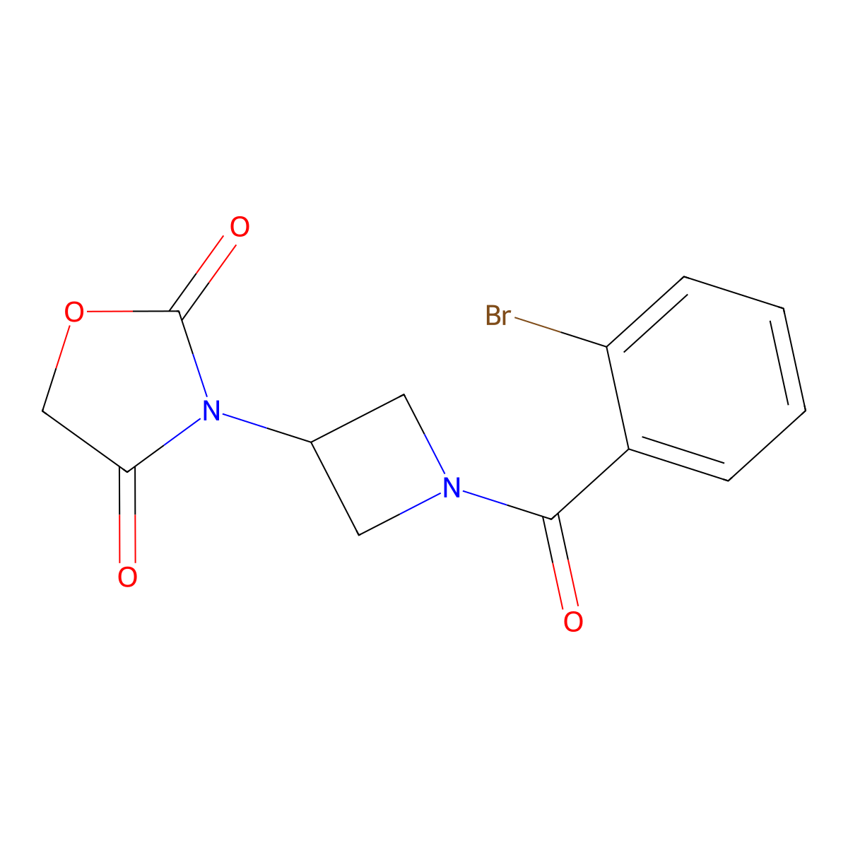3-(1-(2-Bromobenzoyl)azetidin-3-yl)oxazolidine-2,4-dione molecular structure, CAS 2034382-70-0