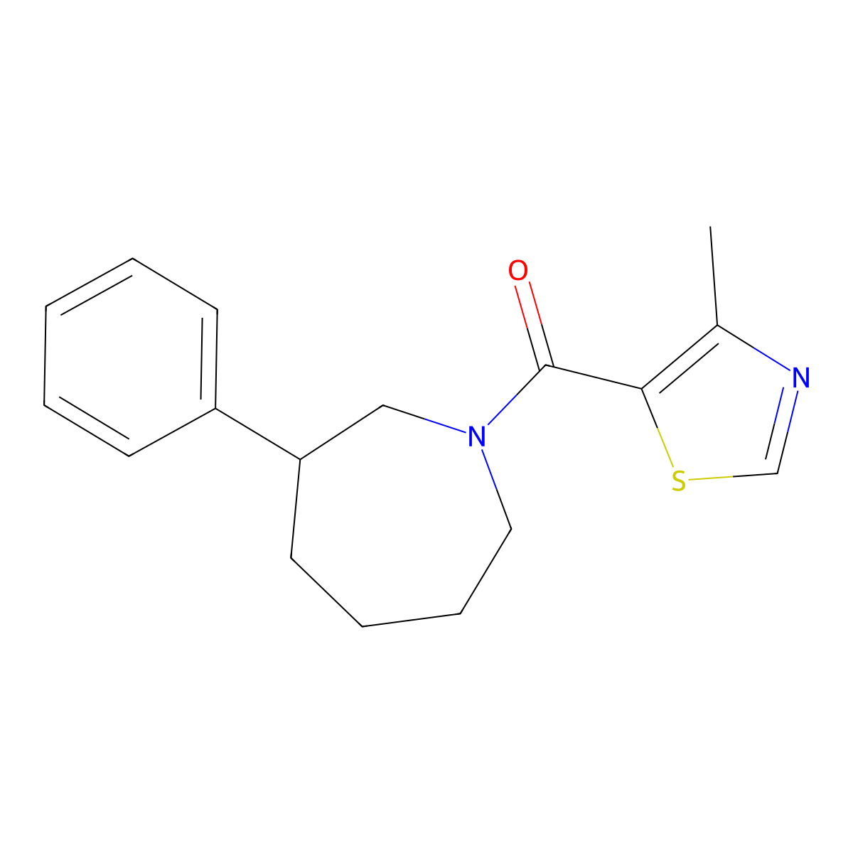 (4-Methylthiazol-5-yl)(3-phenylazepan-1-yl)methanone molecular structure, CAS 2034382-83-5