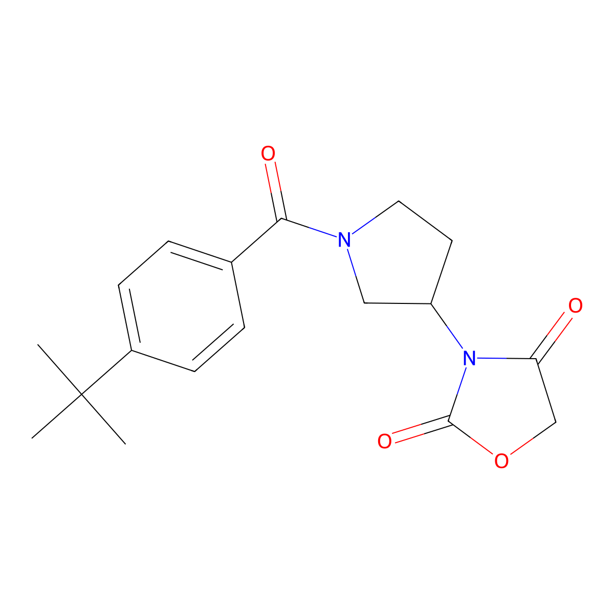 3-(1-(4-(Tert-butyl)benzoyl)pyrrolidin-3-yl)oxazolidine-2,4-dione molecular structure, CAS 2034383-85-0