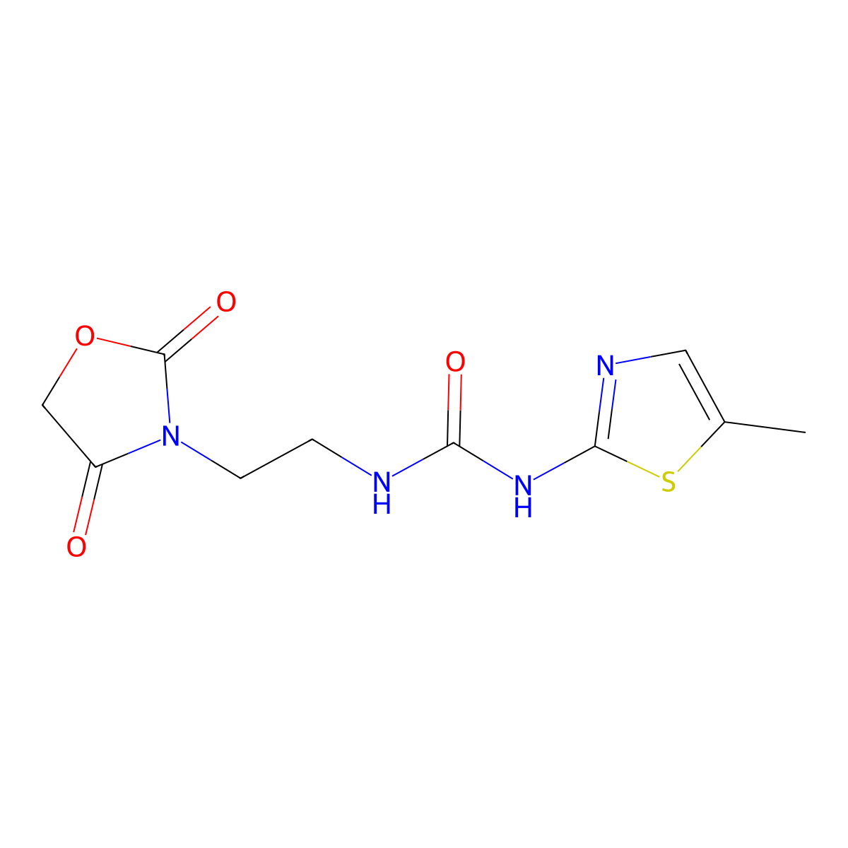1-(2-(2,4-Dioxooxazolidin-3-yl)ethyl)-3-(5-methylthiazol-2-yl)urea molecular structure, CAS 2034384-41-1