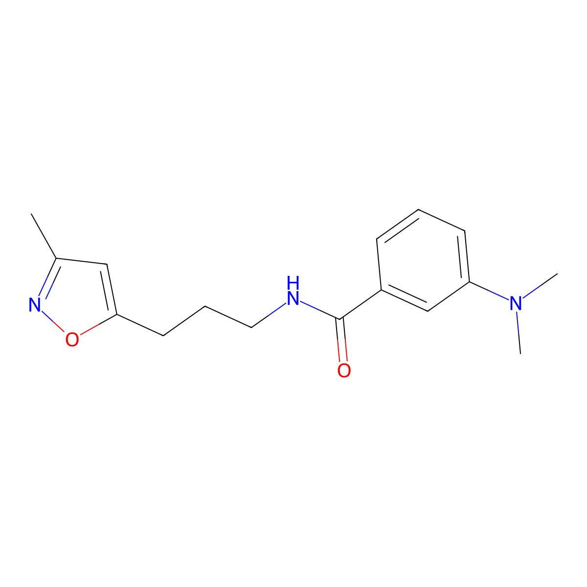 3-(dimethylamino)-N-(3-(3-methylisoxazol-5-yl)propyl)benzamide molecular structure, CAS 2034384-59-1